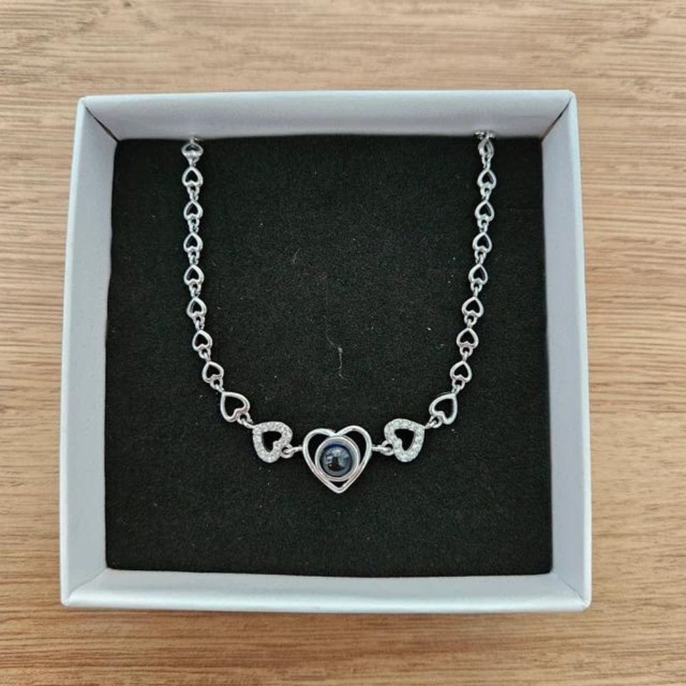 Customer photo review of Hearts Photo Bracelet