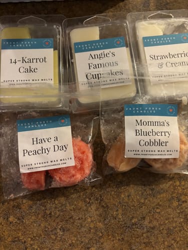 Customer photo review of Have a Peachy Day Grubby Wax Melts- You Pick Size & Strength