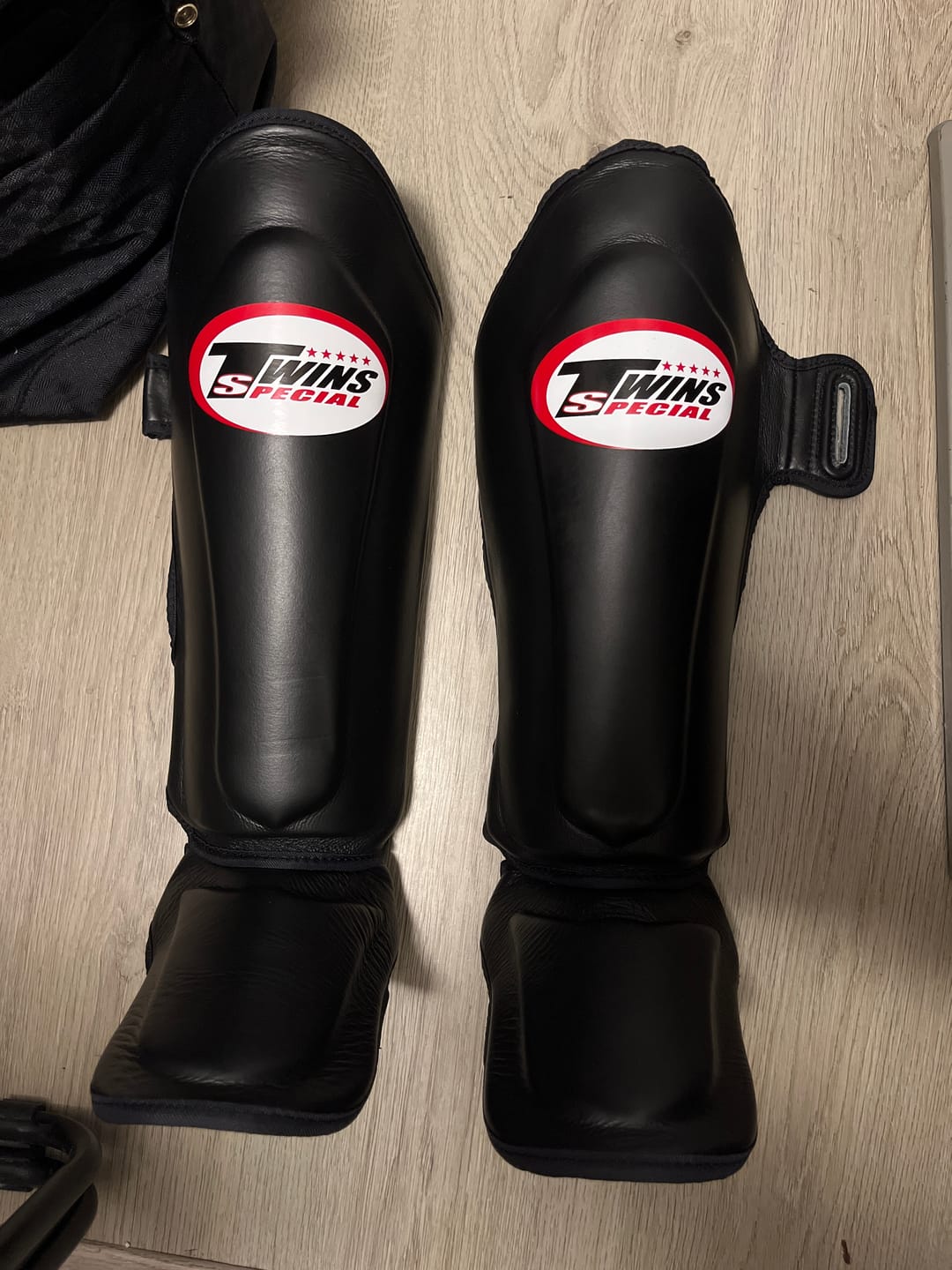 Customer photo review of Twins SGL10 Black Double Padded Leather Shin Guards