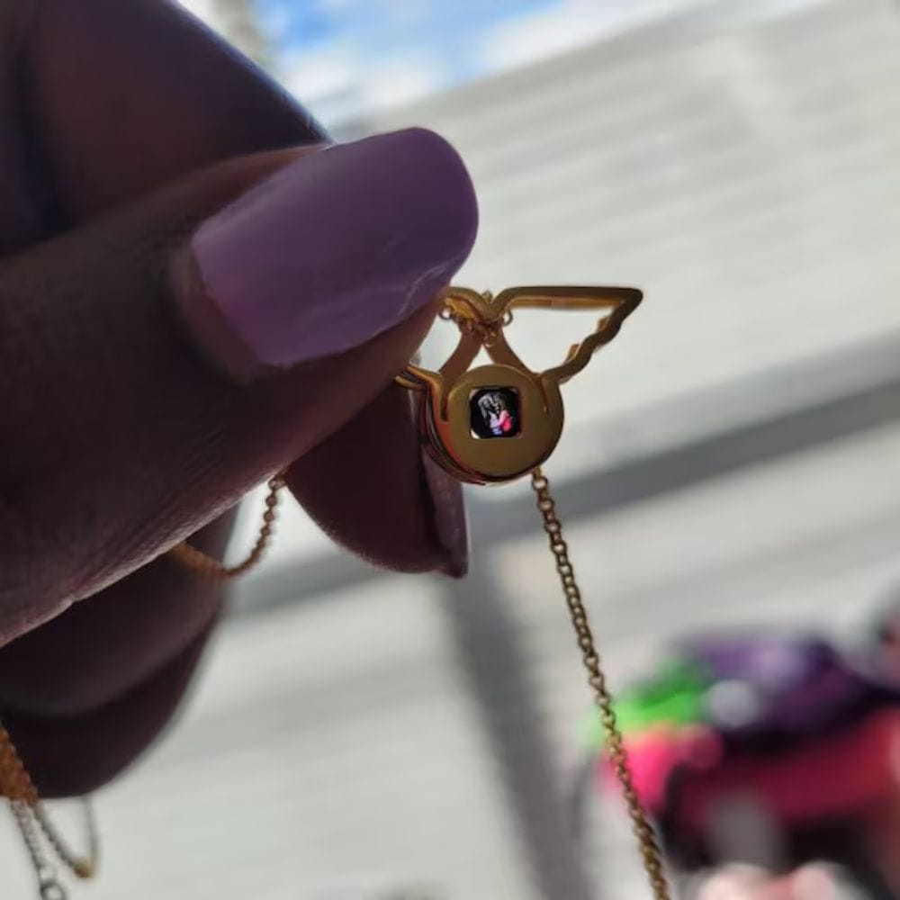 Customer photo review of Angel Photo Necklace