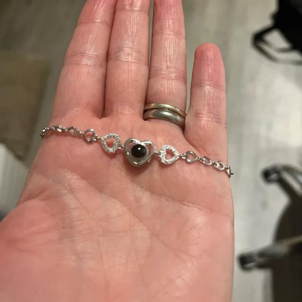 Customer photo review of Hearts Photo Bracelet
