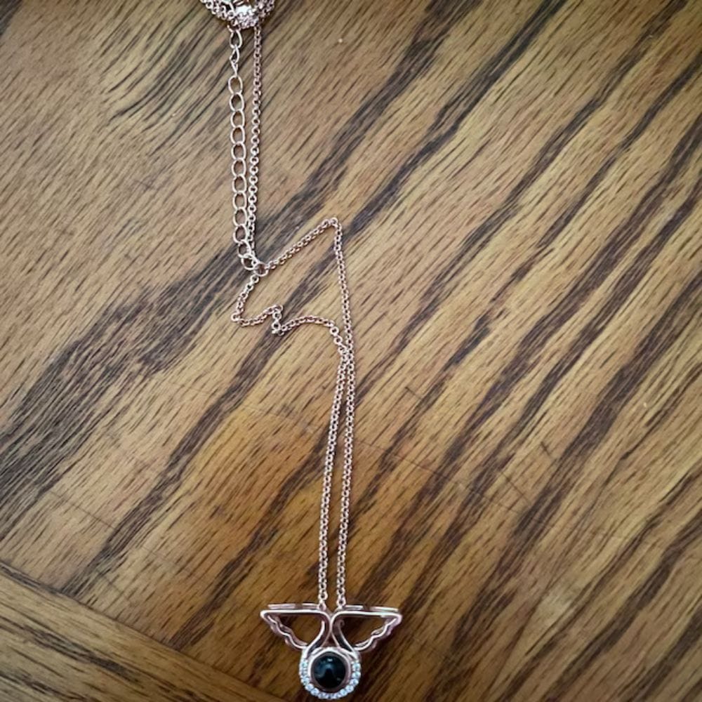 Customer photo review of Angel Photo Necklace