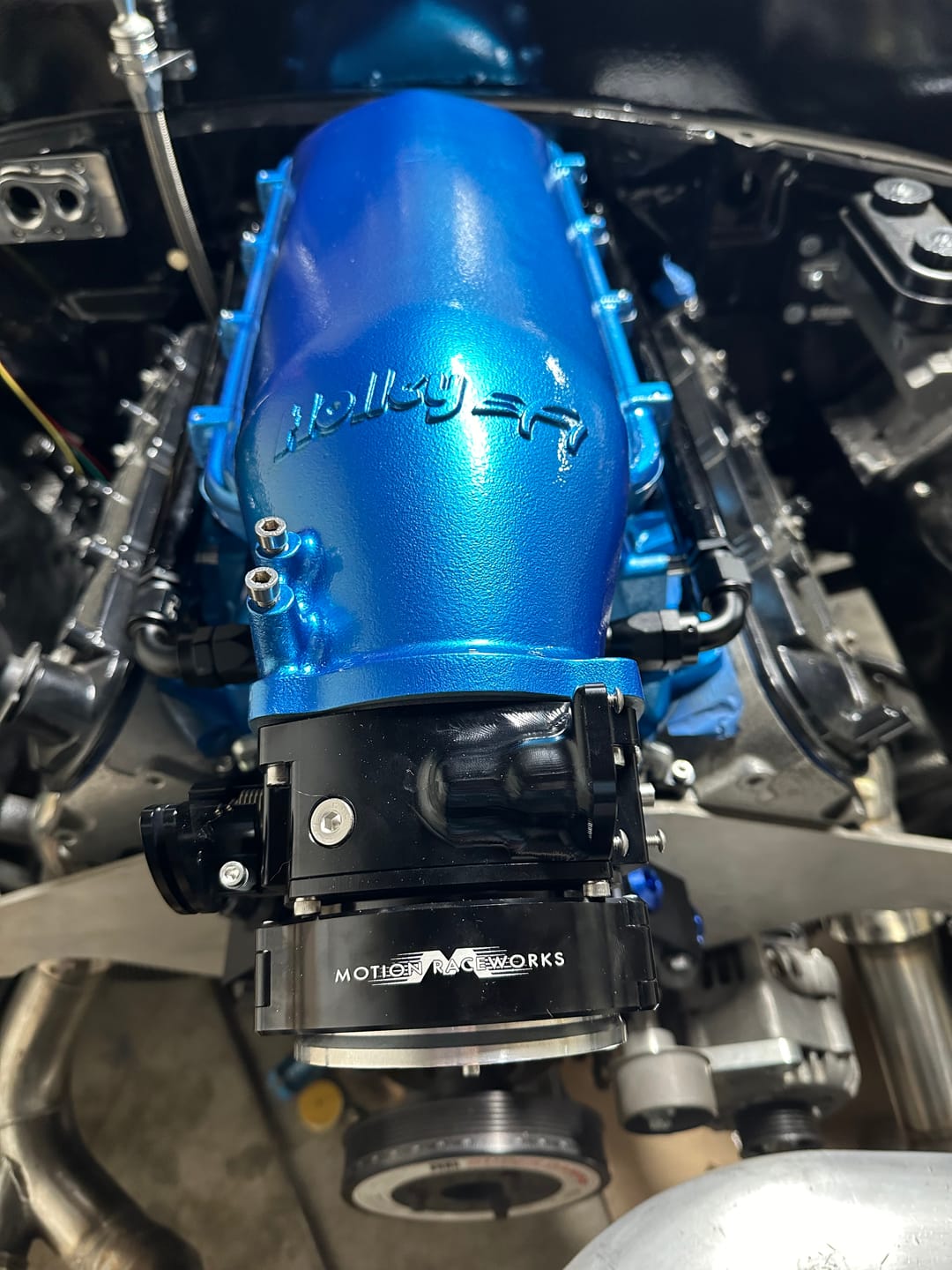 Customer photo review of ICON 102/105mm Cable Drive Throttle Body (Black) w/ Interchangeable Connection
