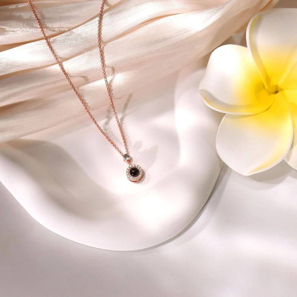Customer photo review of Halo Photo Necklace