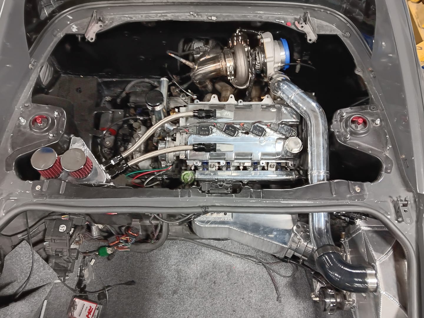 Customer photo review of Motion Raceworks Billet Valve Cover Breathers Clear Anodized (Pair) 32-120 PAIR