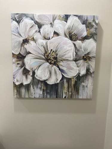 Customer photo review of 'Abstract Lavish Flowers' Framed Canvas