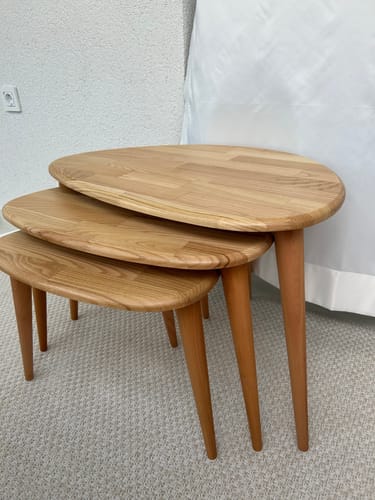 Customer photo review of Masif Ahşap Zigon Sehpa Kestane - Meşe Ağacı (Ercol Style)