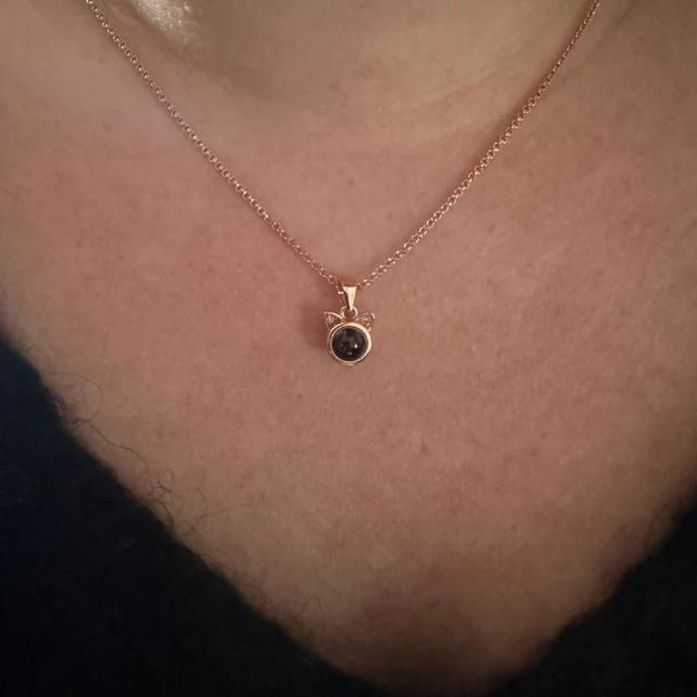 Customer photo review of Cat Photo Necklace