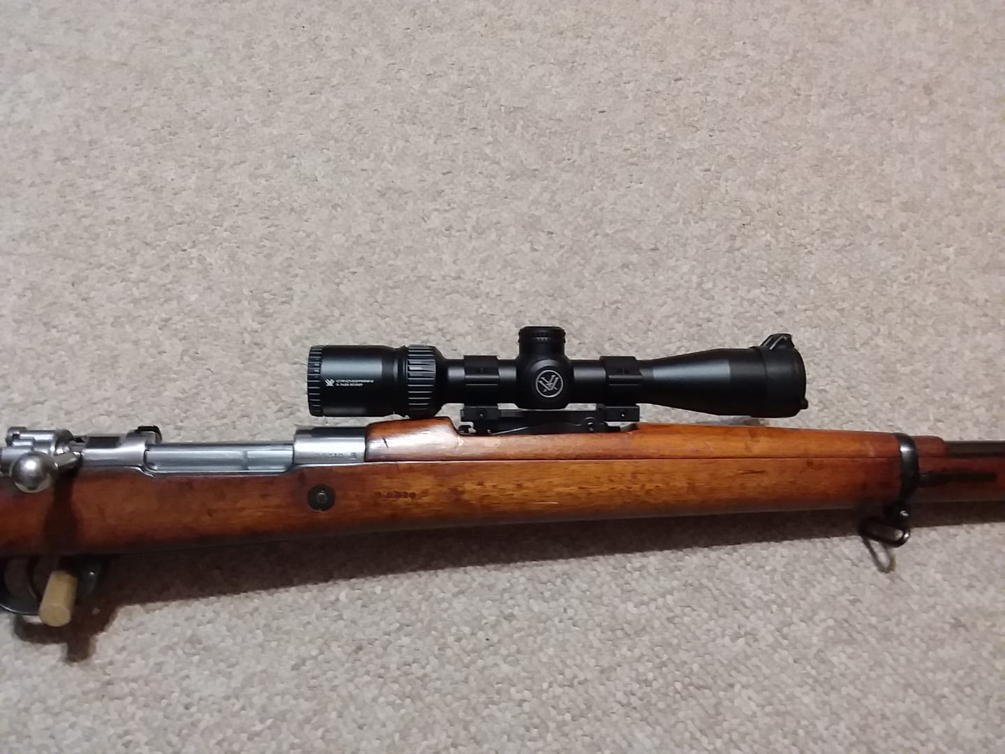 Customer photo review of Scout Mount for Mauser Yugo M48, K.Kale, Spanish M43, VZ.24, Argentine M1909, Brazilian 1908 & 1908/34