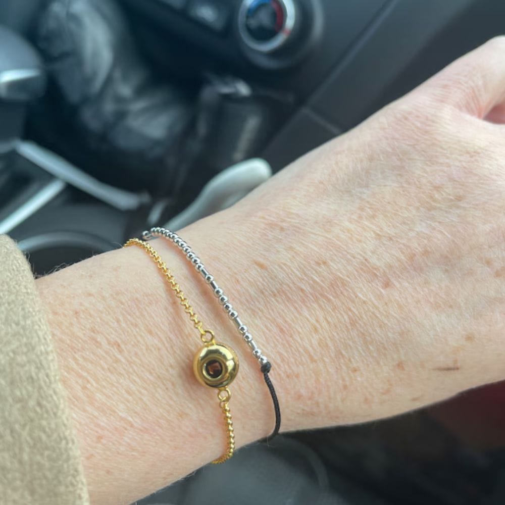 Customer photo review of Bubble Photo Bracelet