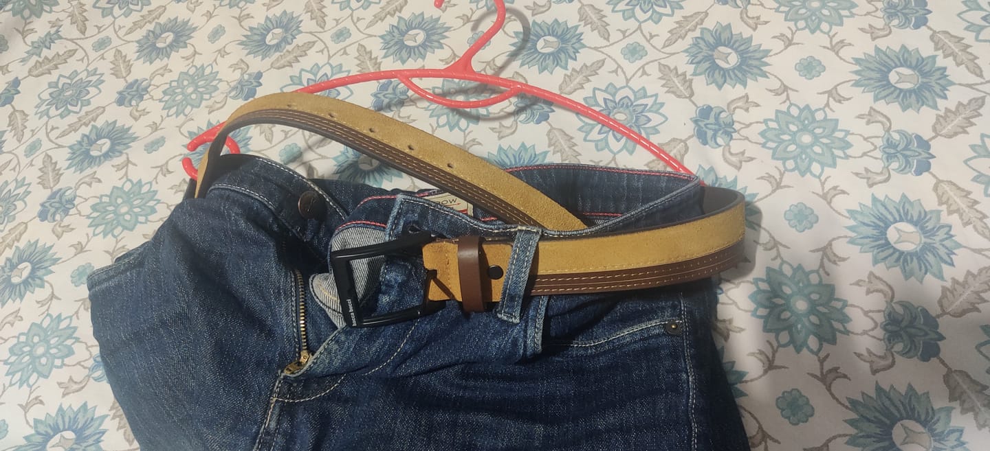 Customer photo review of Bacca Bucci dress Belt full Leather & Suede Belt with nickle free Buckle