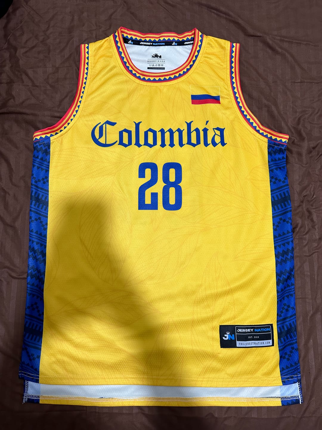 Customer photo review of Colombia Custom Basketball Jersey