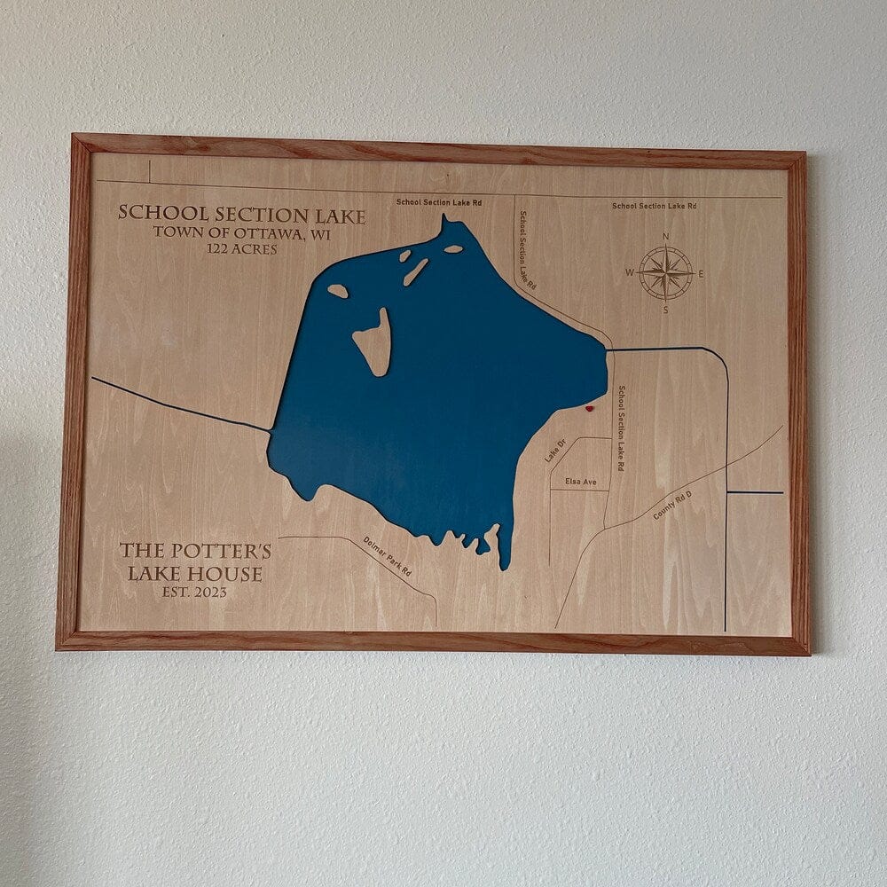 Customer photo review of Custom 3D Wood Maps