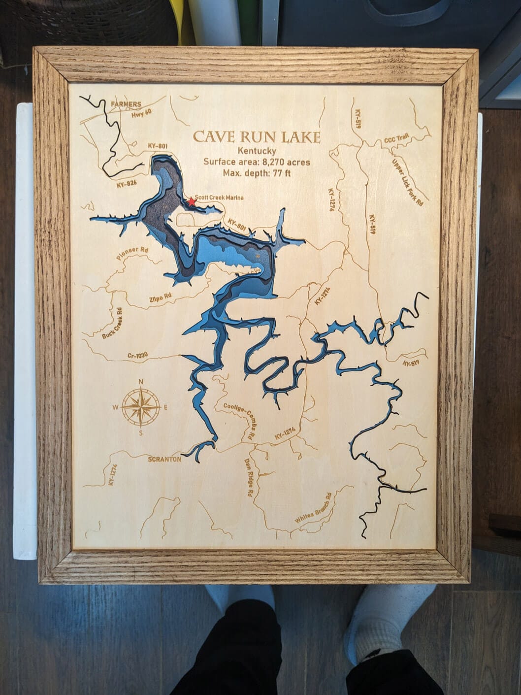 Customer photo review of Custom 3D Wood Maps