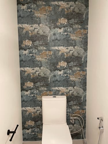 Customer photo review of Elgon - Distressed Concrete Wallpaper - Teal