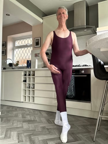 Customer photo review of Men's Nile Unitard Vest Style – Vino