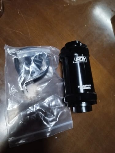 Customer photo review of AN6 Inline Fuel Filter E85 With 100 Micron Stainless steel element