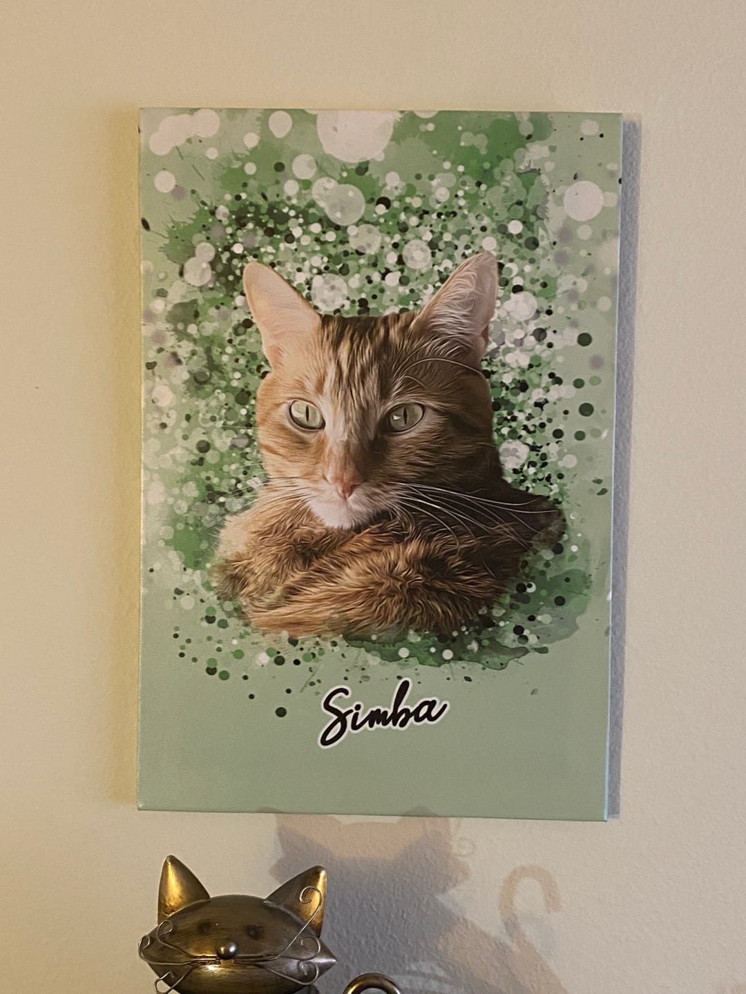 Customer photo review of Personalized Pet Art - Canvas
