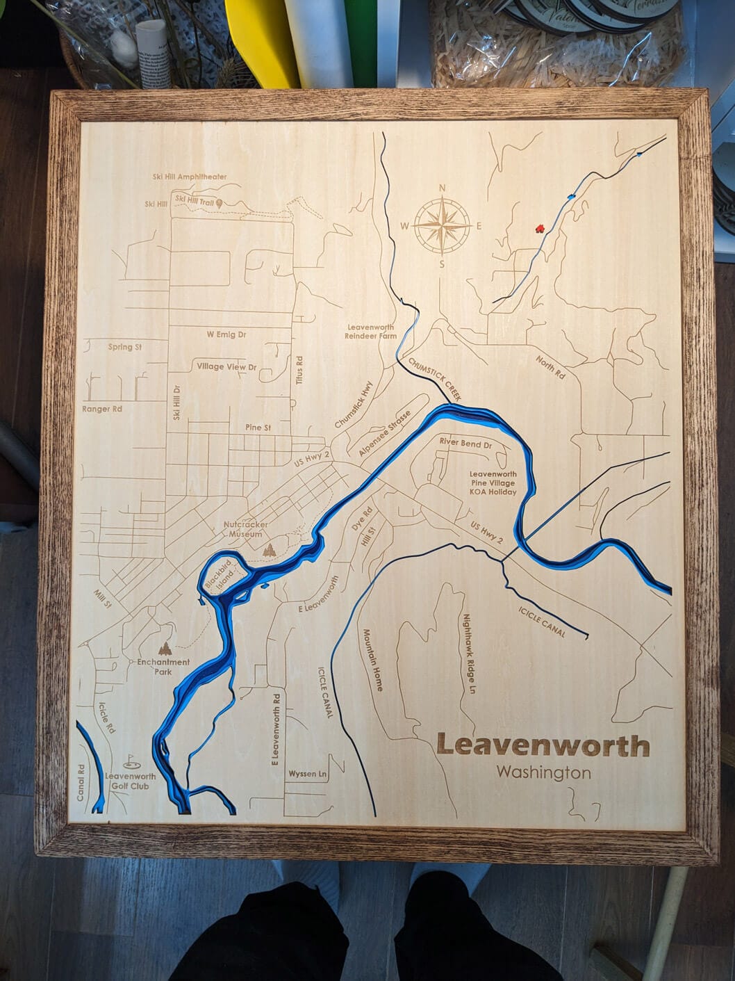 Customer photo review of Custom 3D Wood Maps