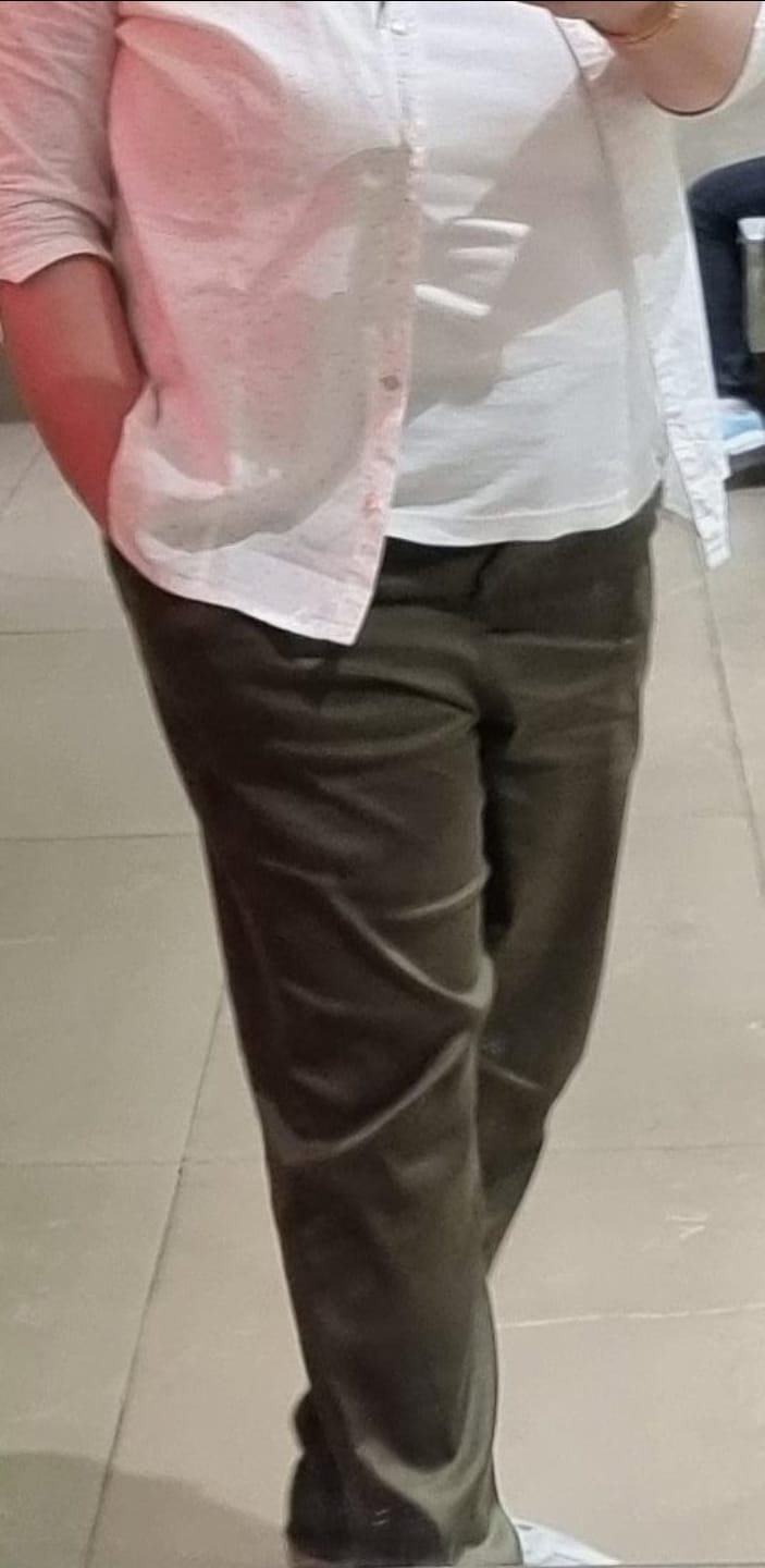 Customer photo review of Olive Green Formal Pant