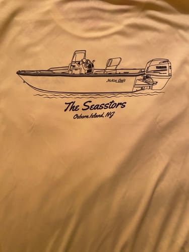 Customer photo review of Dri-Fit Custom Boat Shirts - Long Sleeve