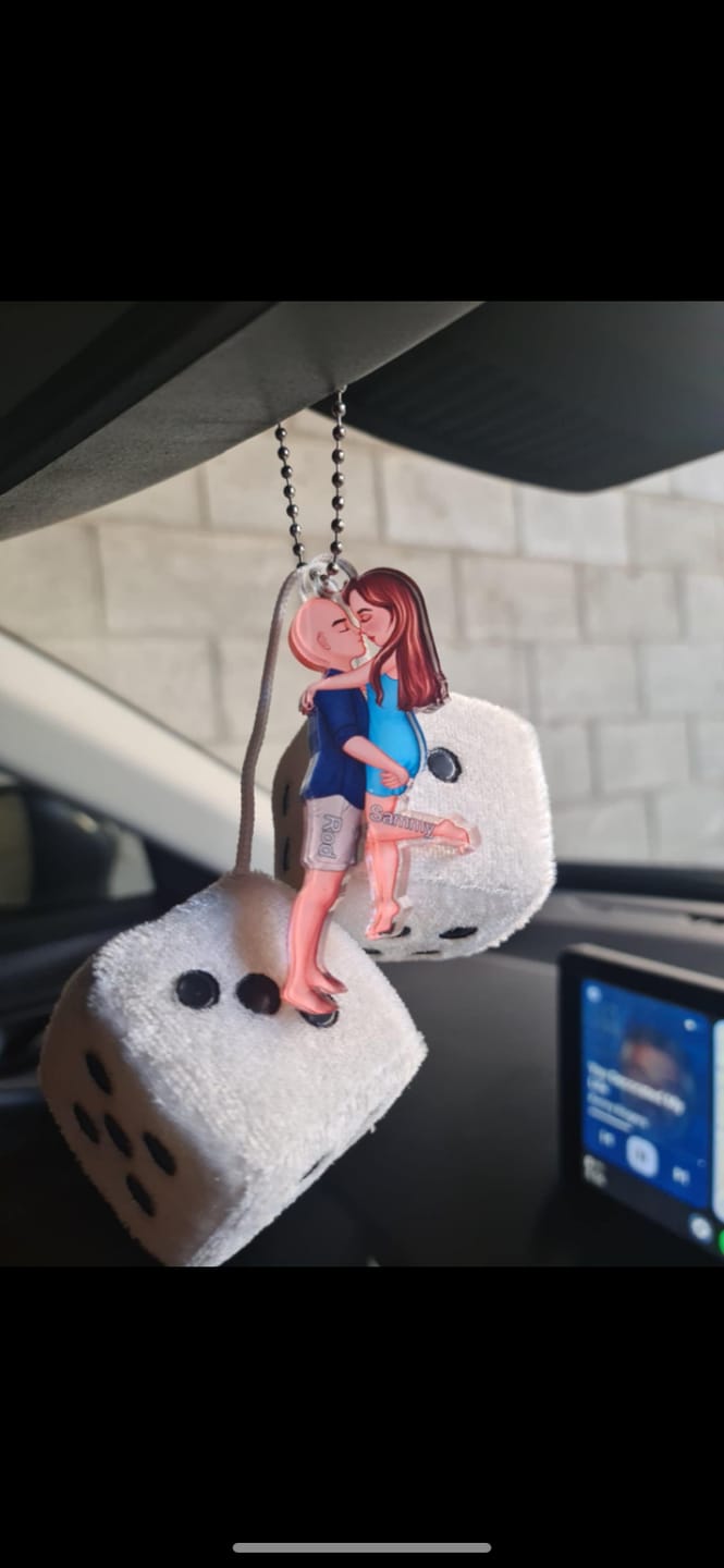 Customer photo review of Doll Couple Kissing Hugging  Personalized Ornament