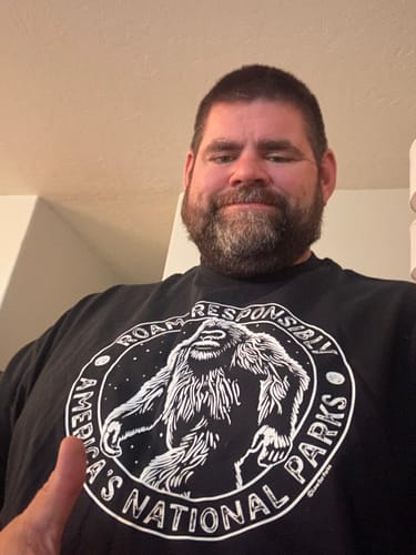 Customer photo review of Roam Responsibly Bigfoot Tee