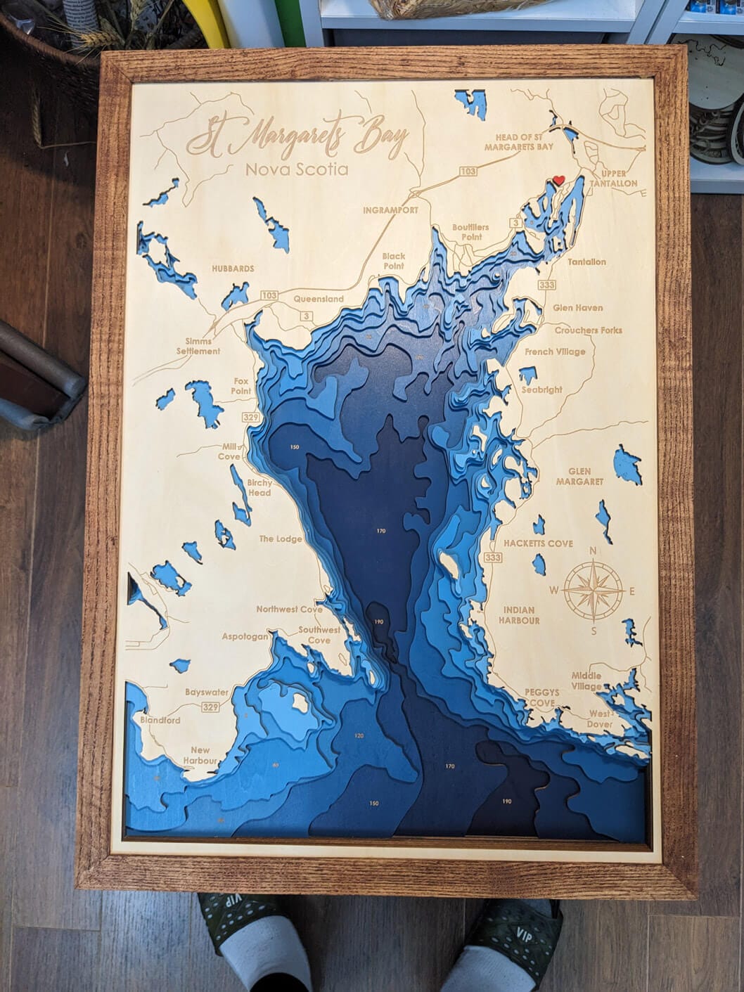 Customer photo review of Custom 3D Wood Maps