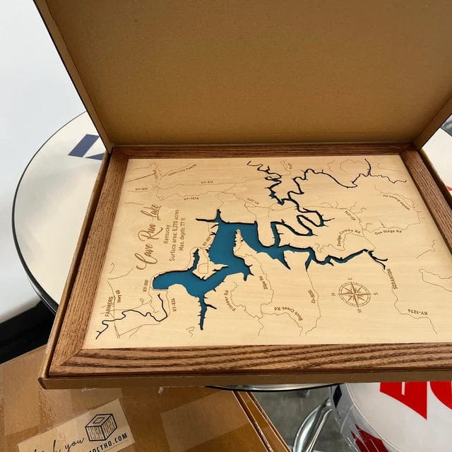 Customer photo review of Custom 3D Wood Maps