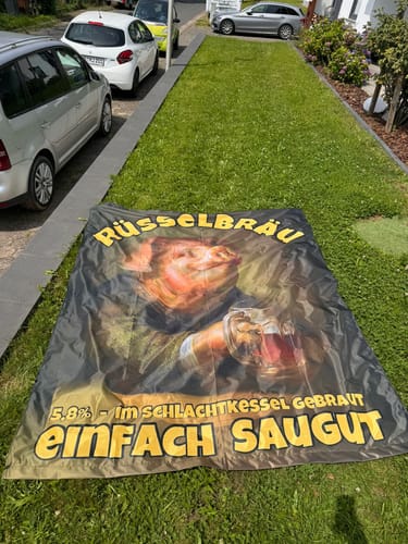 Customer photo review of Fahne inkl. Druck