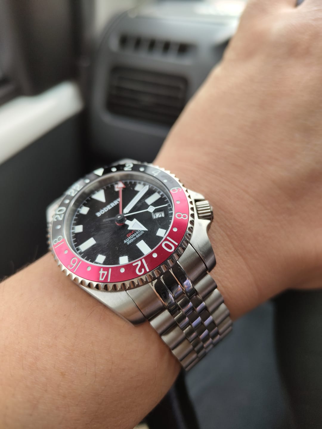 Customer photo review of ADMIRAL GMT - 200M Waterproof Titanium Automatic Diver Watch | Black