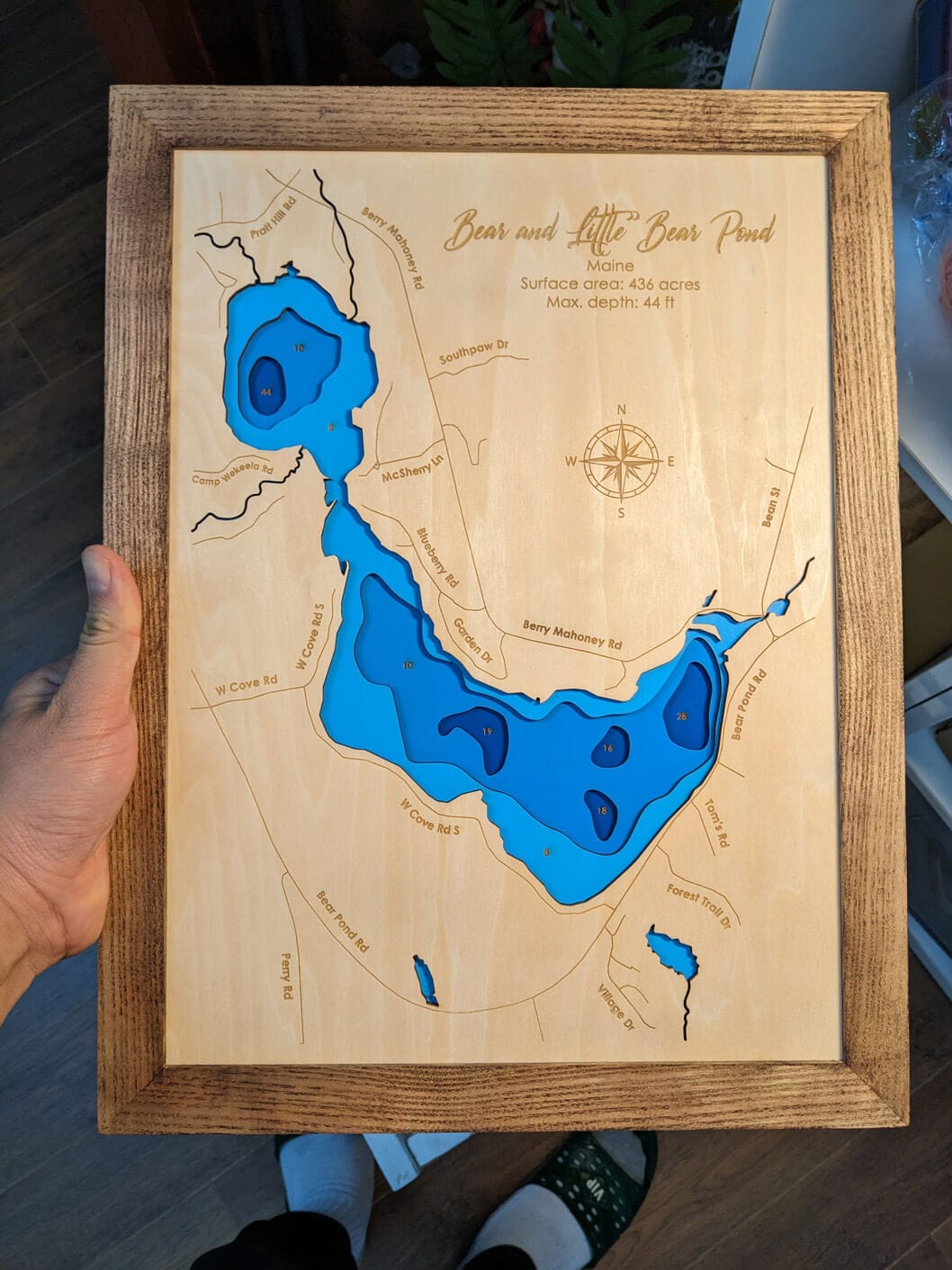 Customer photo review of Custom 3D Wood Maps