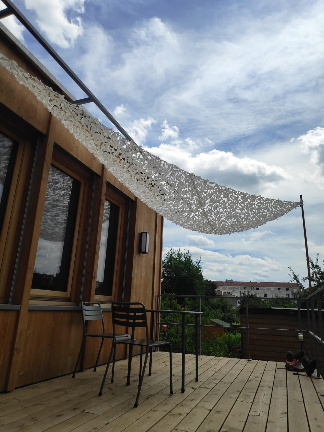 Customer photo review of Filet de camouflage triangulaire blanc