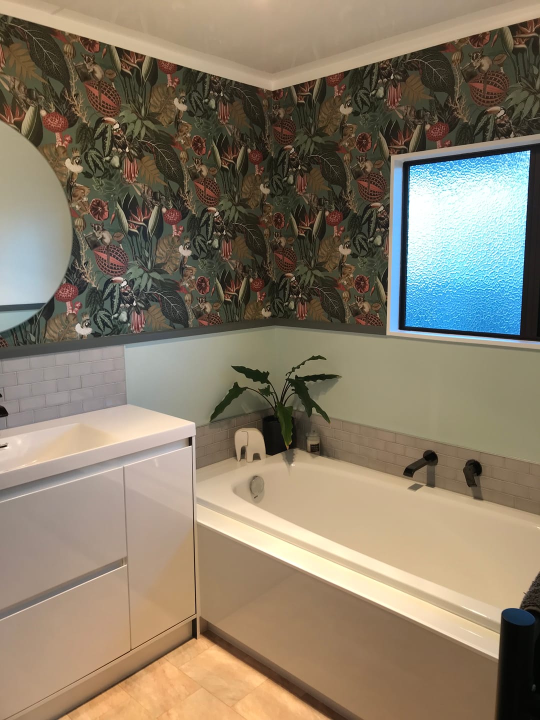 Customer photo review of Reverie Wonderland Wallpaper - Sage