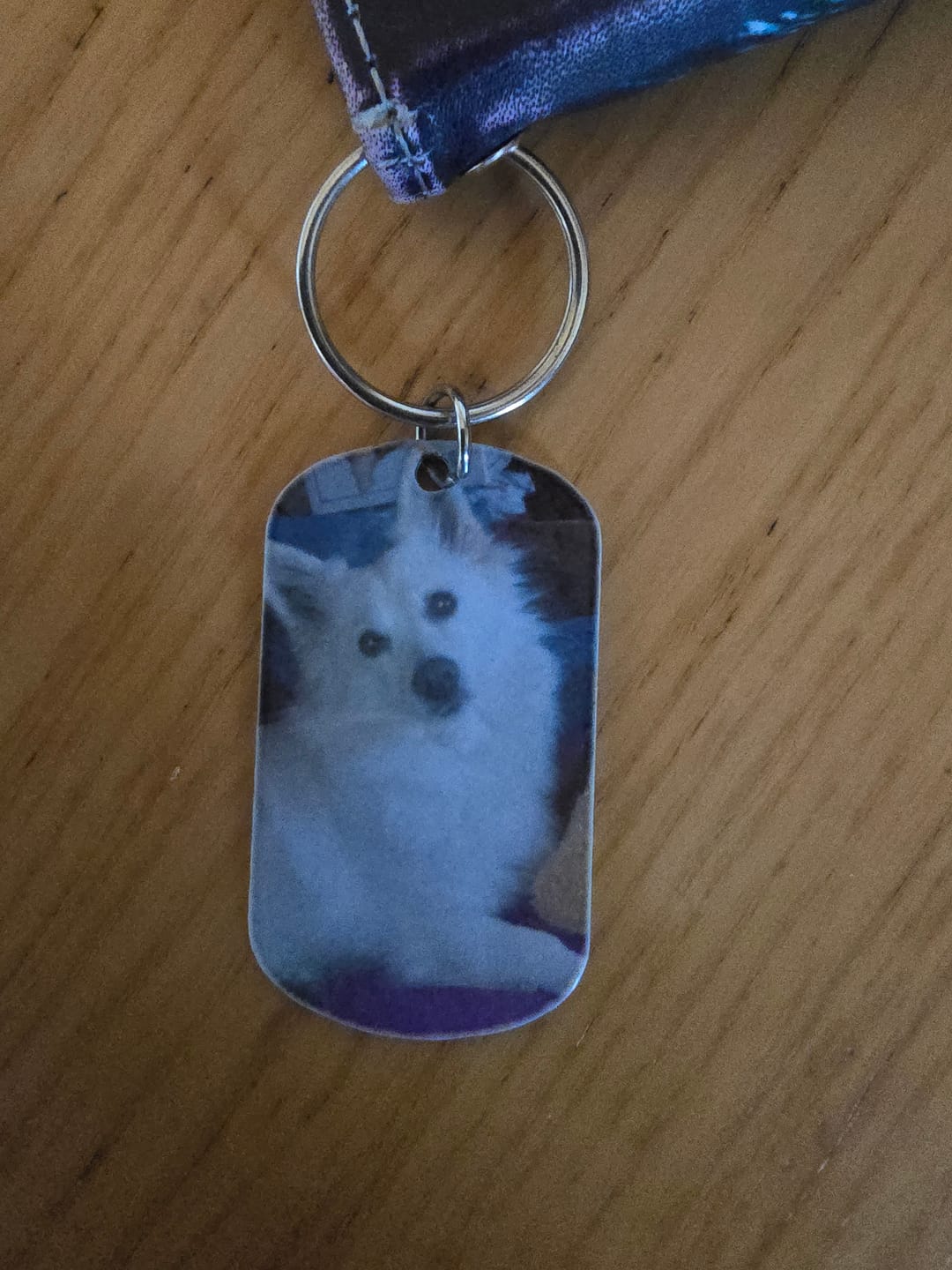Customer photo review of Für immer im Herzen - Individueller Dog Tag Schlüsselanhänger