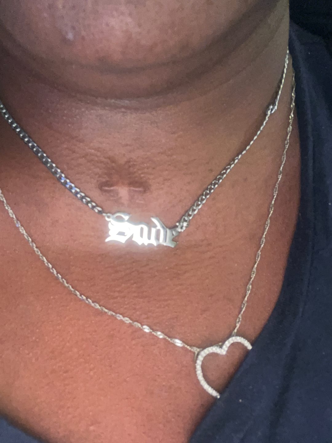 Customer photo review of Old English Custom Necklace
