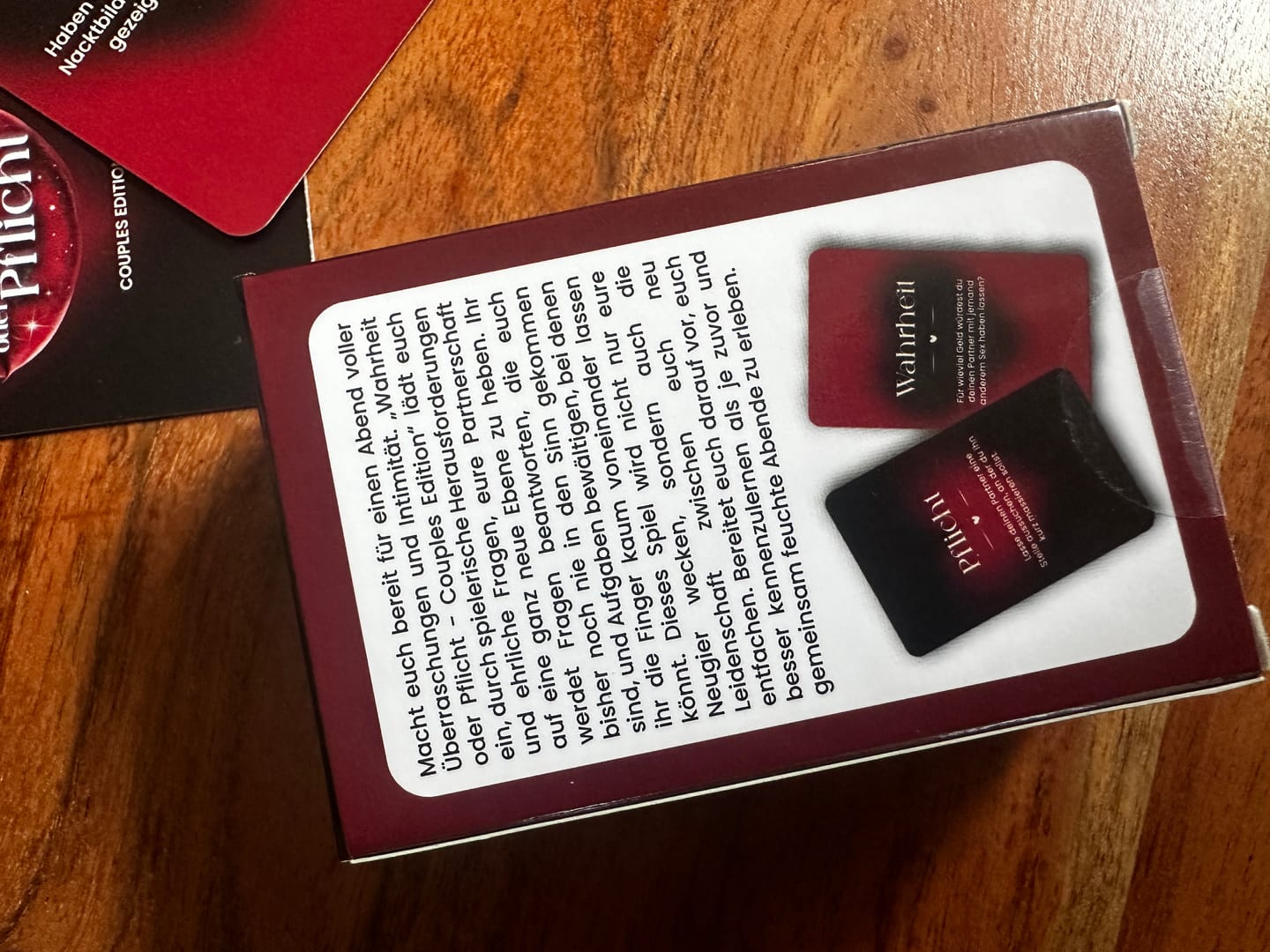 Customer photo review of Wahrheit oder Pflicht Spielkarten - Sex Edition