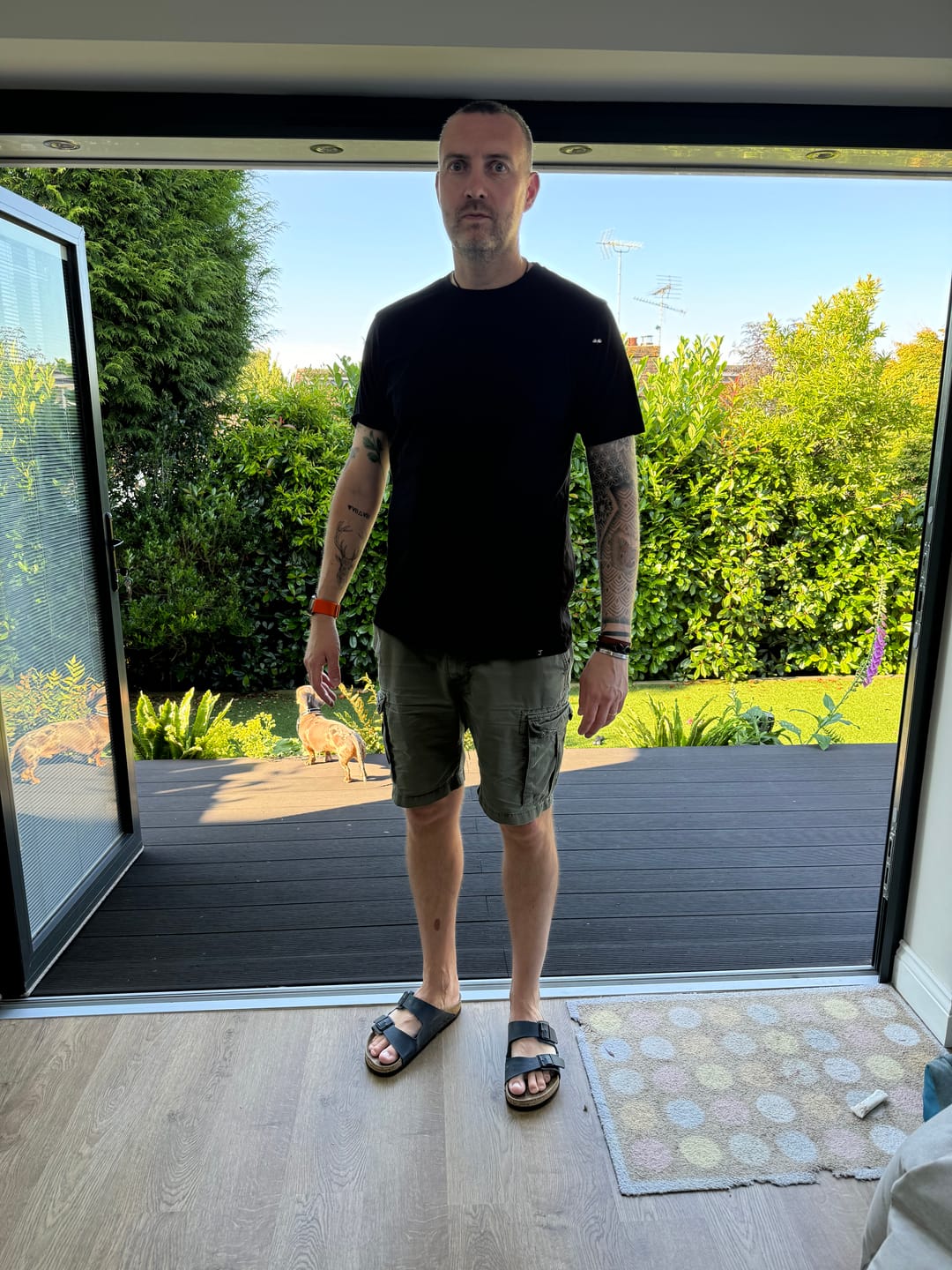 Customer photo review of Organic Tall Slim T-shirt (Black)