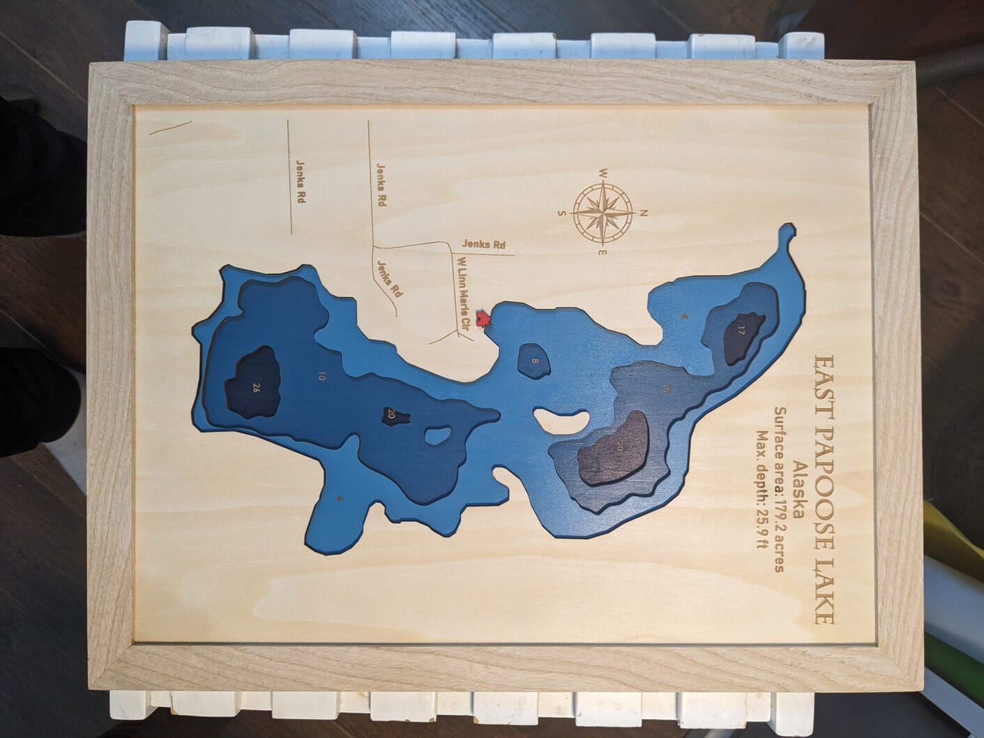 Customer photo review of Custom 3D Wood Maps