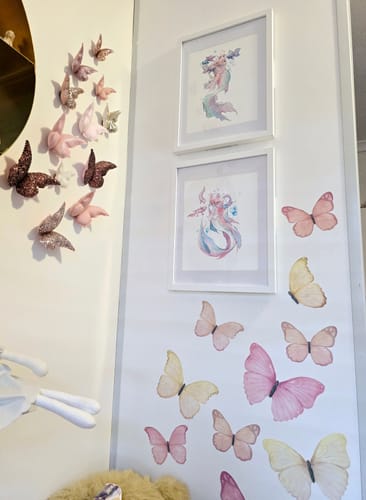 Customer photo review of Butterfly Wall Decals (Sunset)