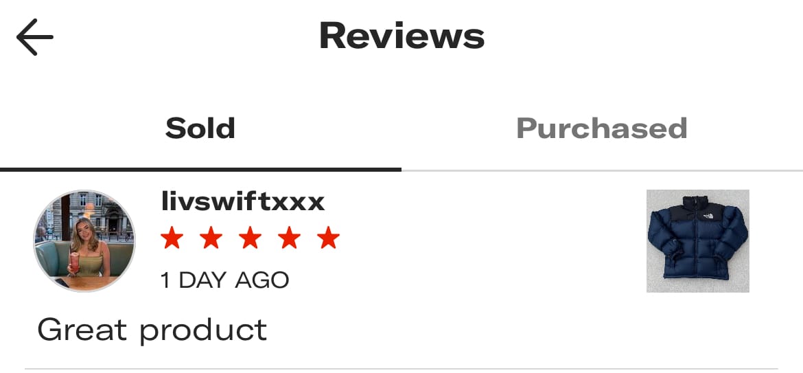 Customer photo review of The North Face Nuptse Puffer Jacket Navy Men’s S