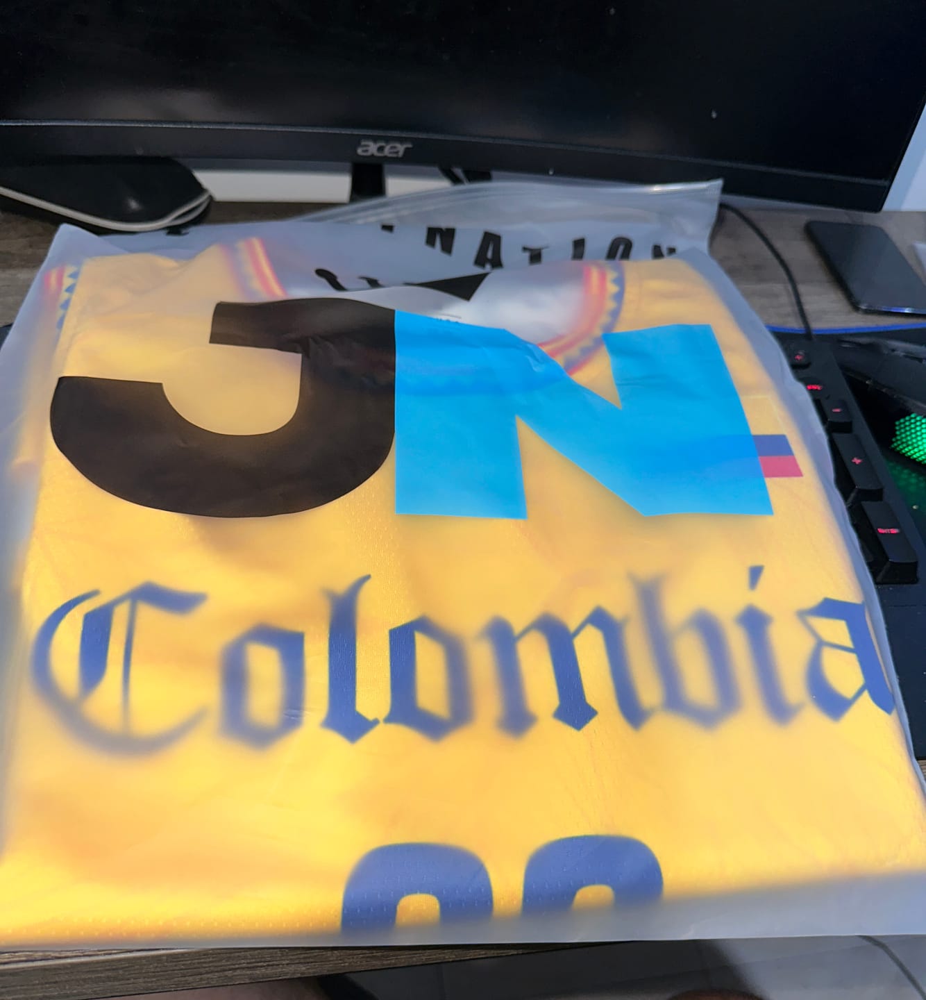Customer photo review of Colombia Custom Basketball Jersey