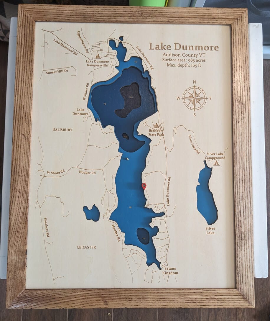 Customer photo review of Custom 3D Wood Maps