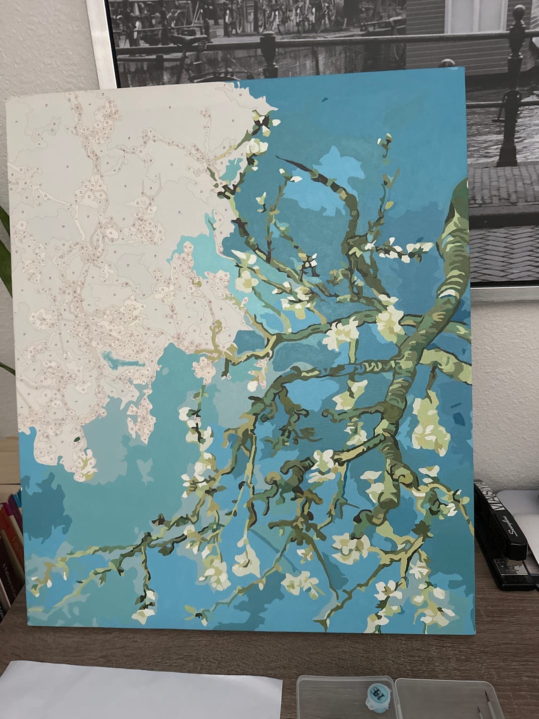 Customer photo review of Almond Blossom - Paint by Numbers