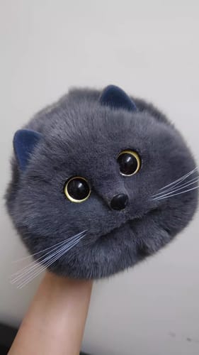 Customer photo review of Handmade Cat Plush Handbag