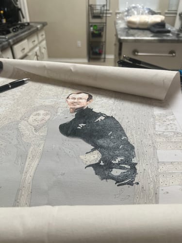 Customer photo review of Custom Paint By Numbers Kit