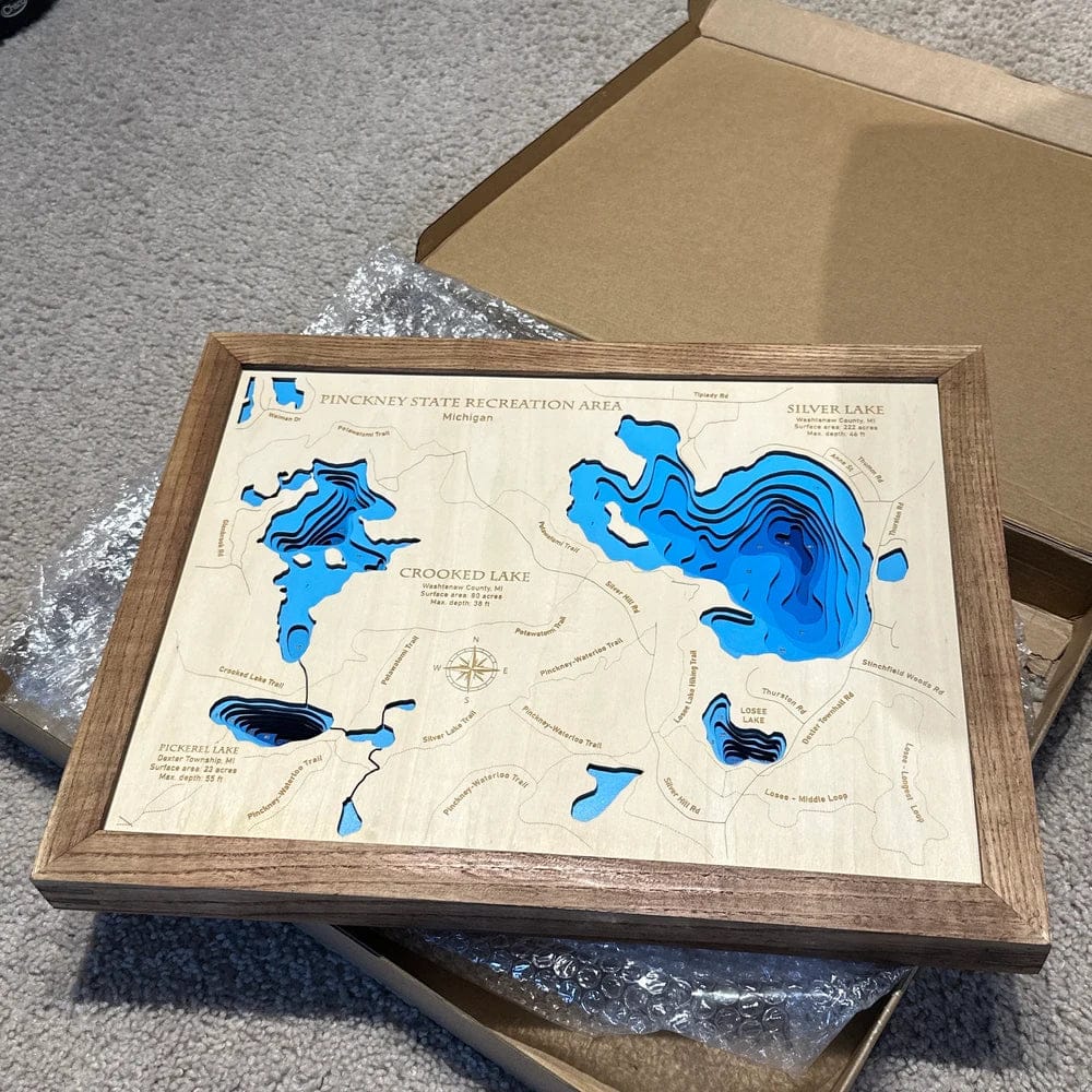 Customer photo review of Custom 3D Wood Maps