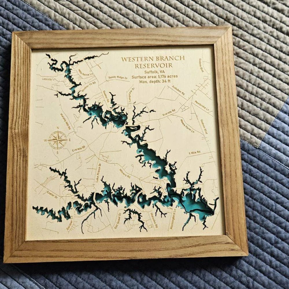 Customer photo review of Custom 3D Wood Maps