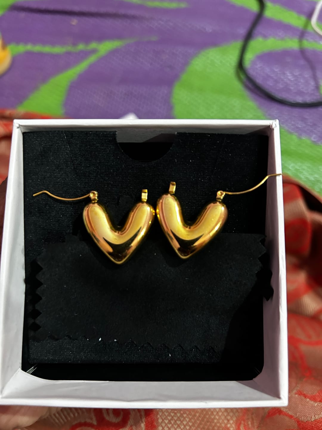 Customer photo review of Golden Love Hoops
