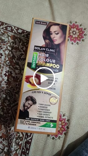 Customer video review of Instant Hair Color Shampoo In Pakistan + Conditioner (Dark Brown) – Shampoo Hair Dye For Men & Women